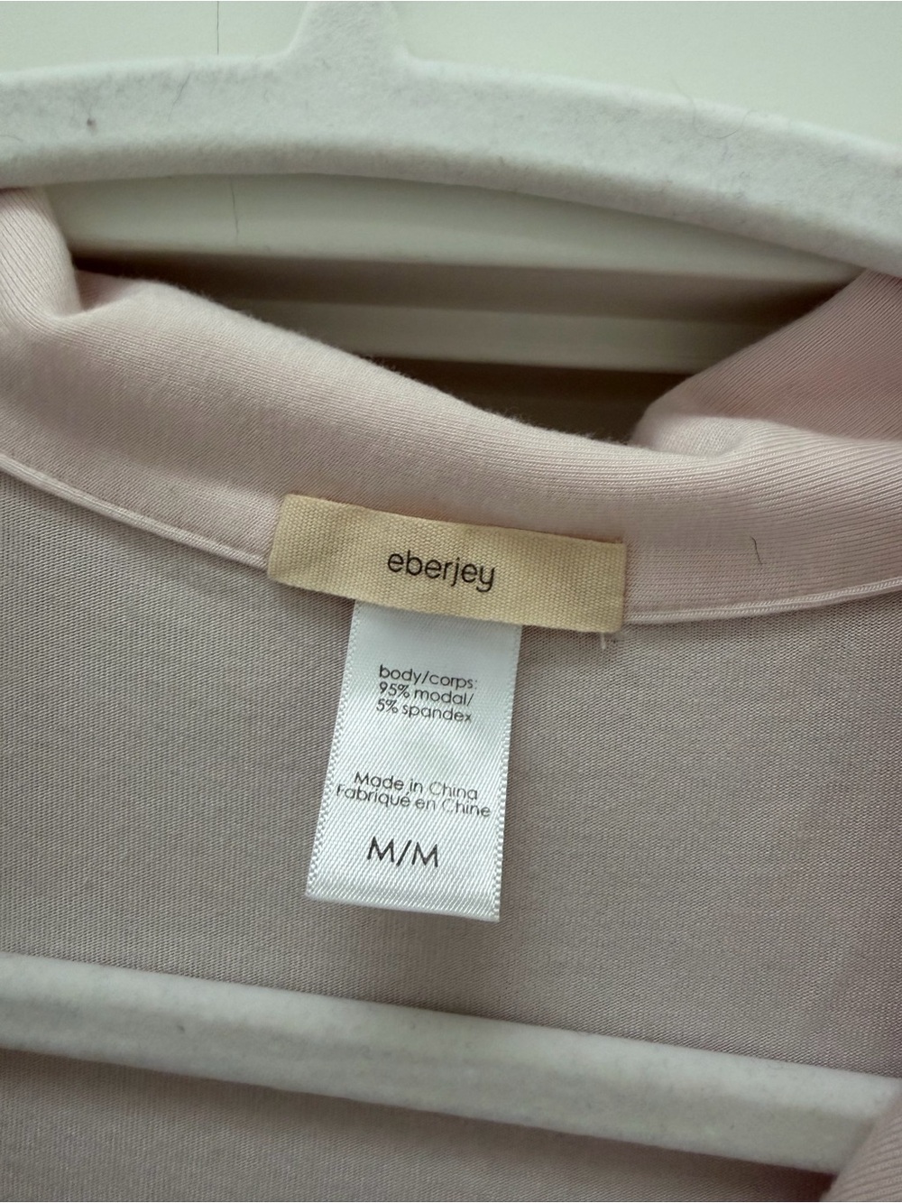 Eberjey Gisele Blush Pink Long-Sleeve Button-Front TENCEL Modal Sleep Shirt - Picture 3 of 4